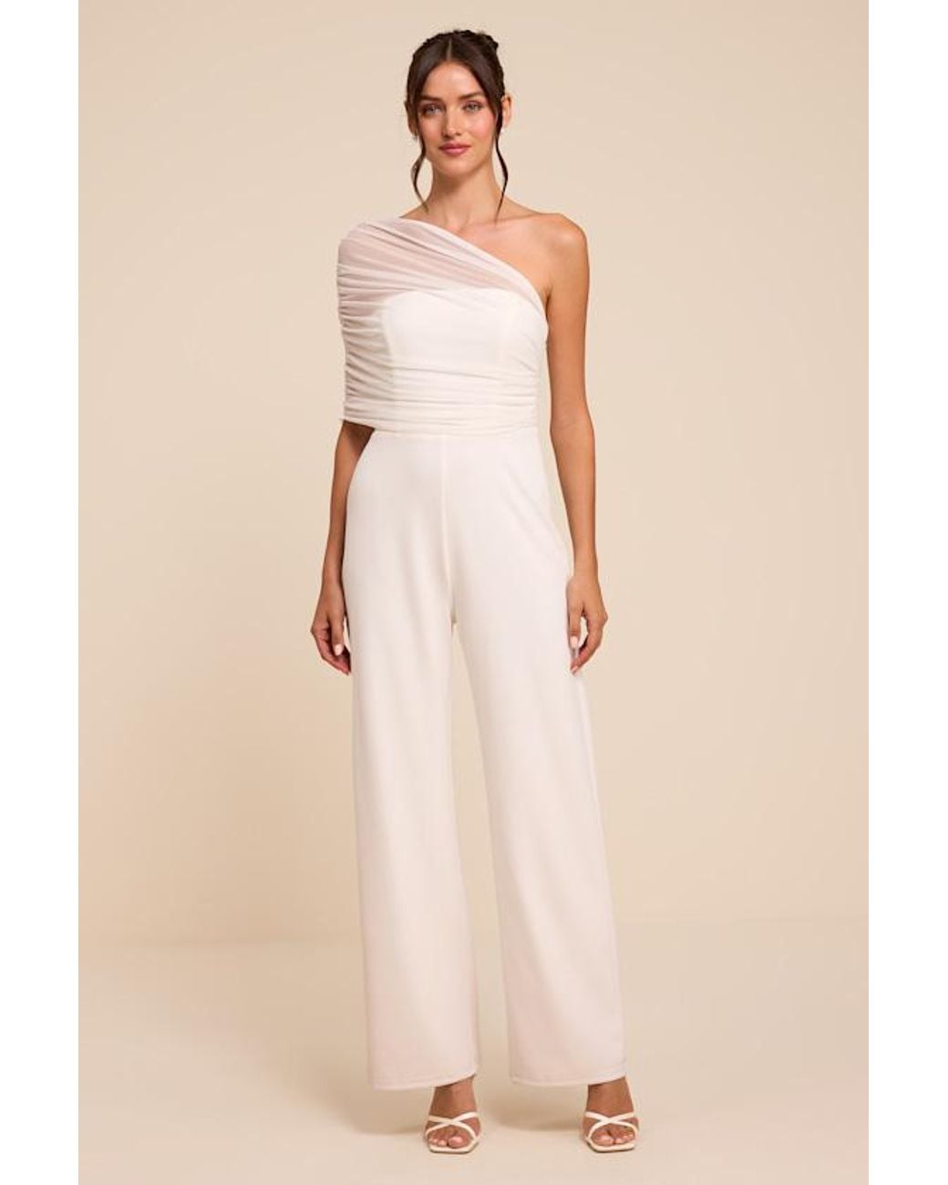 Lulus Green Kimia Mesh Asymmetrical Jumpsuit
