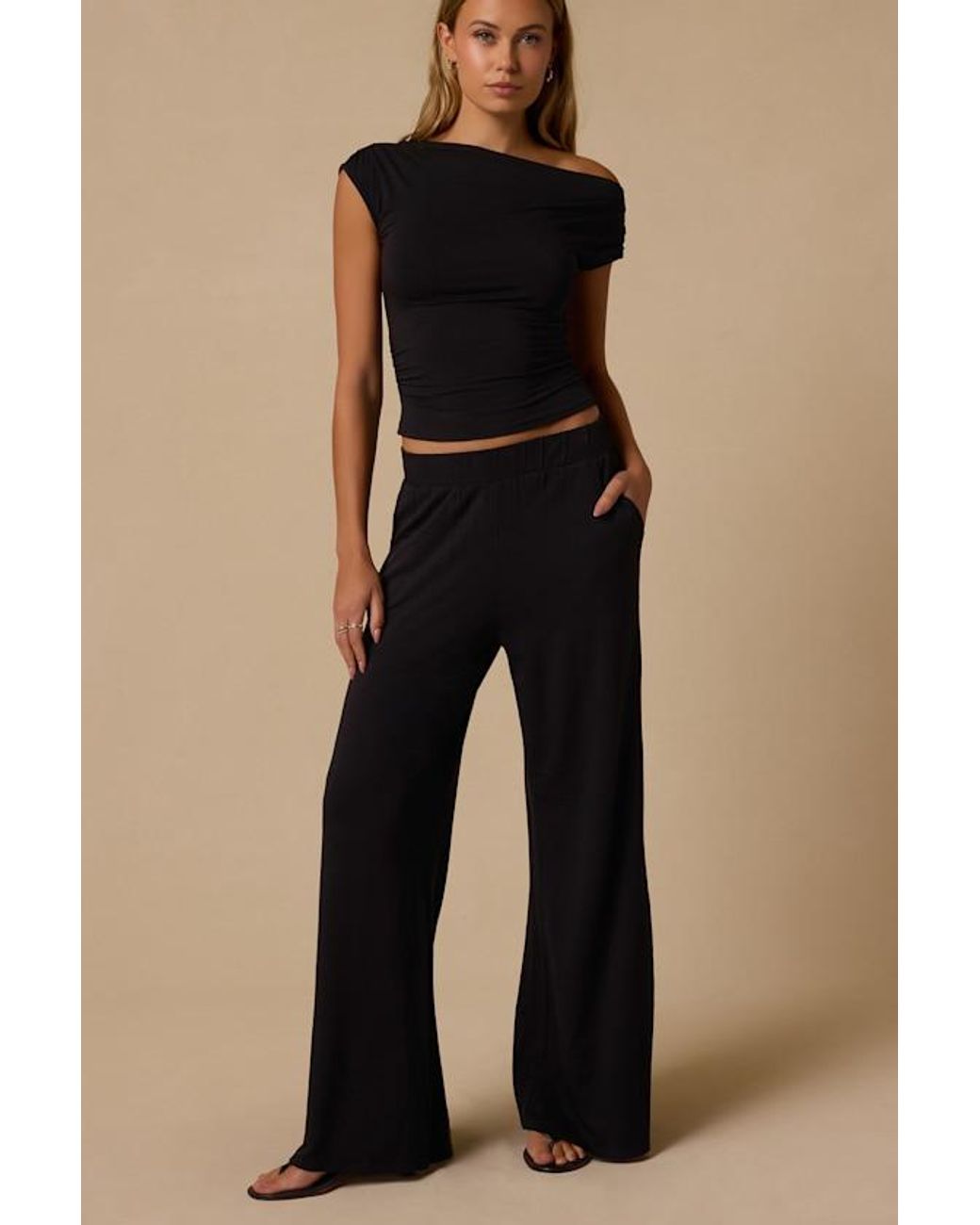 Lulus Blue Jessi Wide-Leg Pants