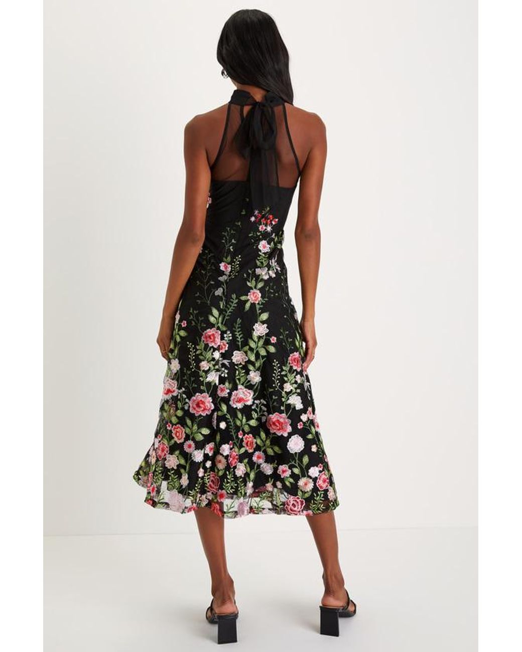 knee length dresses for ladies Delta Midi Dress Poplin Noir