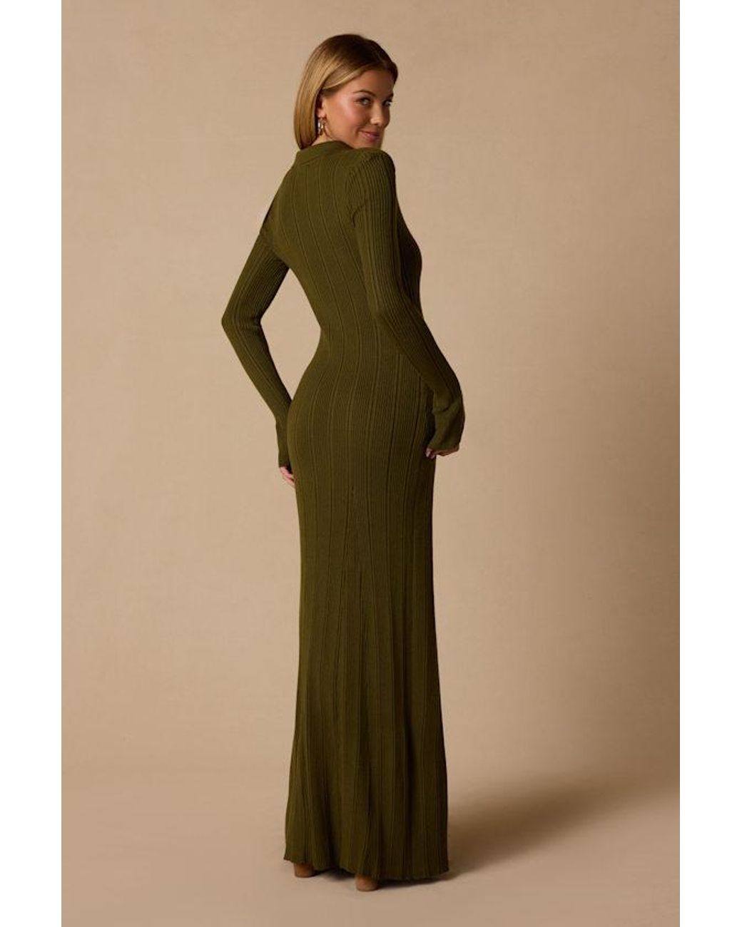 Lulus Green Juna Ribbed Knit Maxi Dress