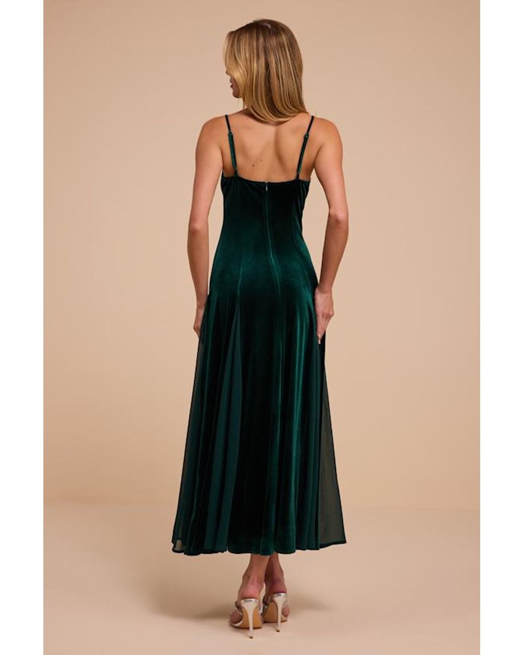 Lulus Black Elisha Velvet Pleated Midi Dress