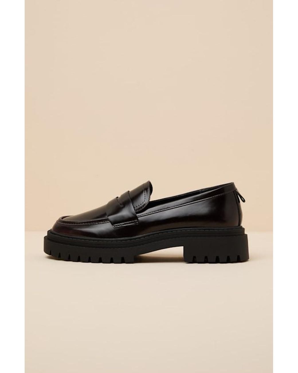 MIA Black Henrik Wine Platform Penny Loafers