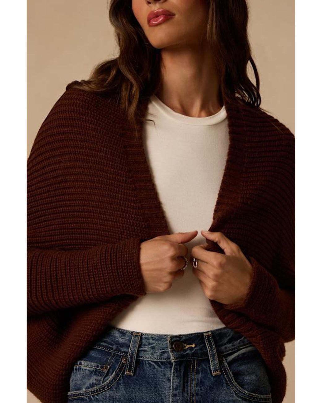Lulus Brown Carole Slouchy Cardigan