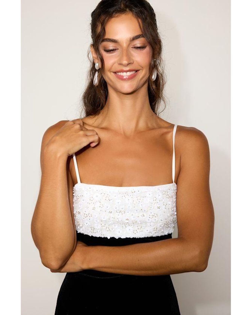 Lulus Black Caddison Velvet Sequin Mini Dress