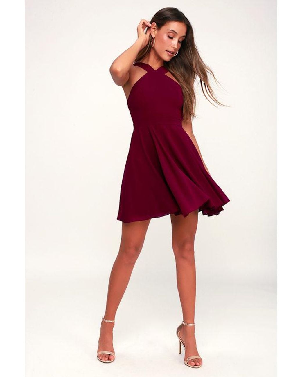 Lulus Red Forevermore Skater Dress