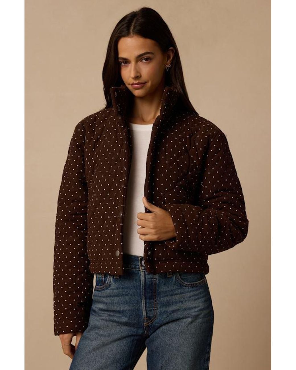 Lulus Brown Erin Quilted Jacket