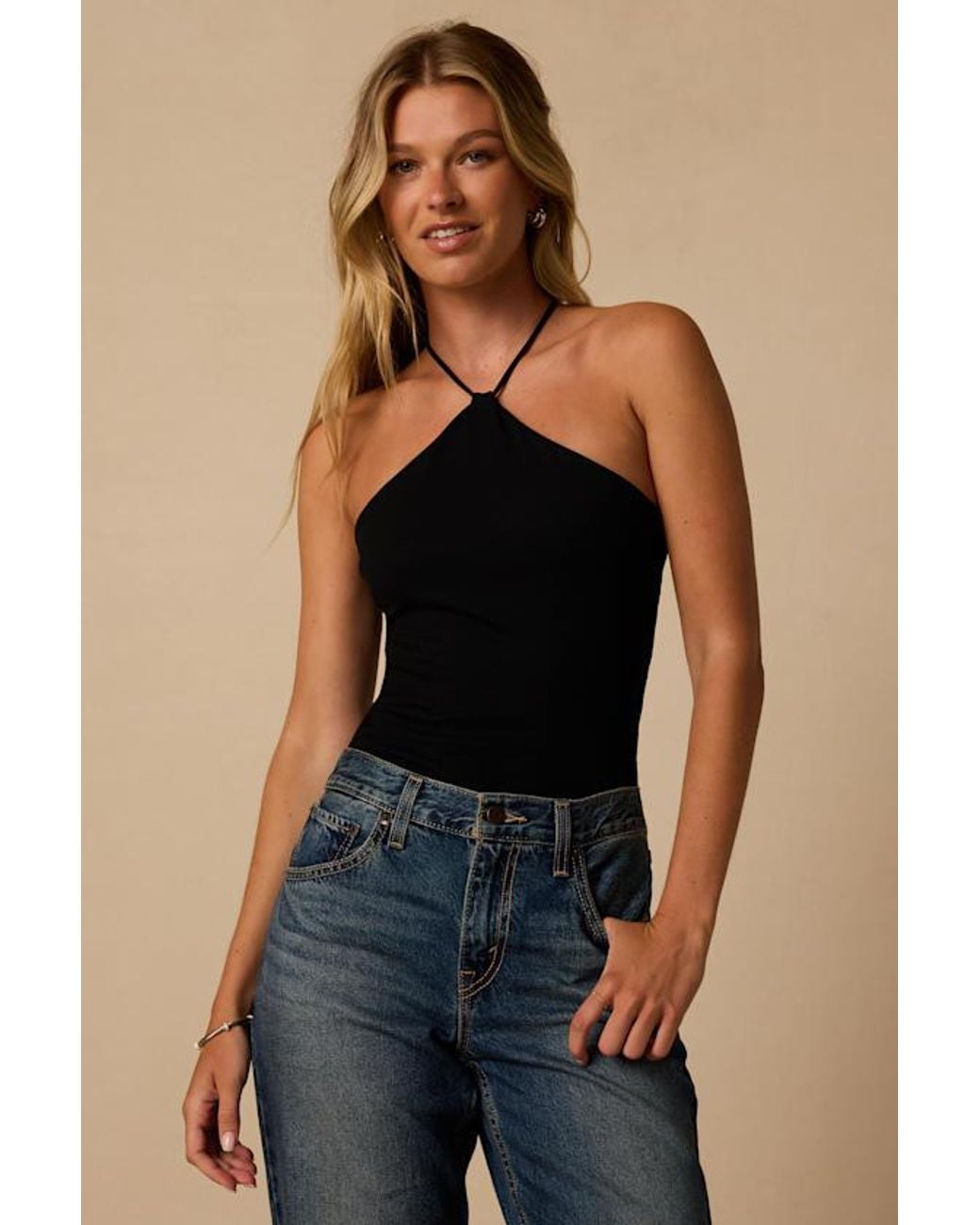 Lulus Blue Delphine Halter Tank Top