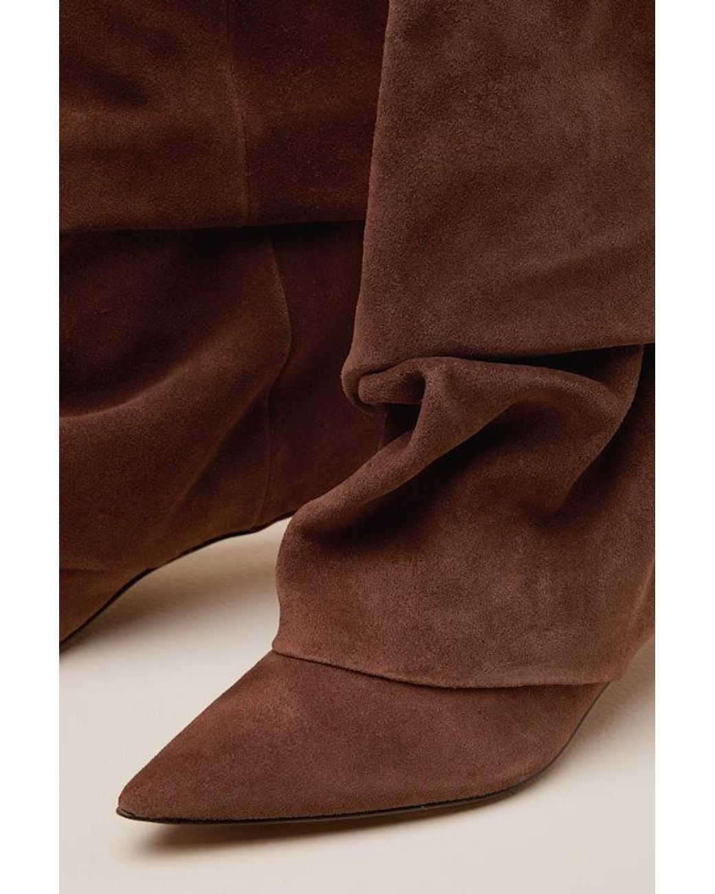 Steve Madden Brown Lennox Umber Suede Fold-Over Boots