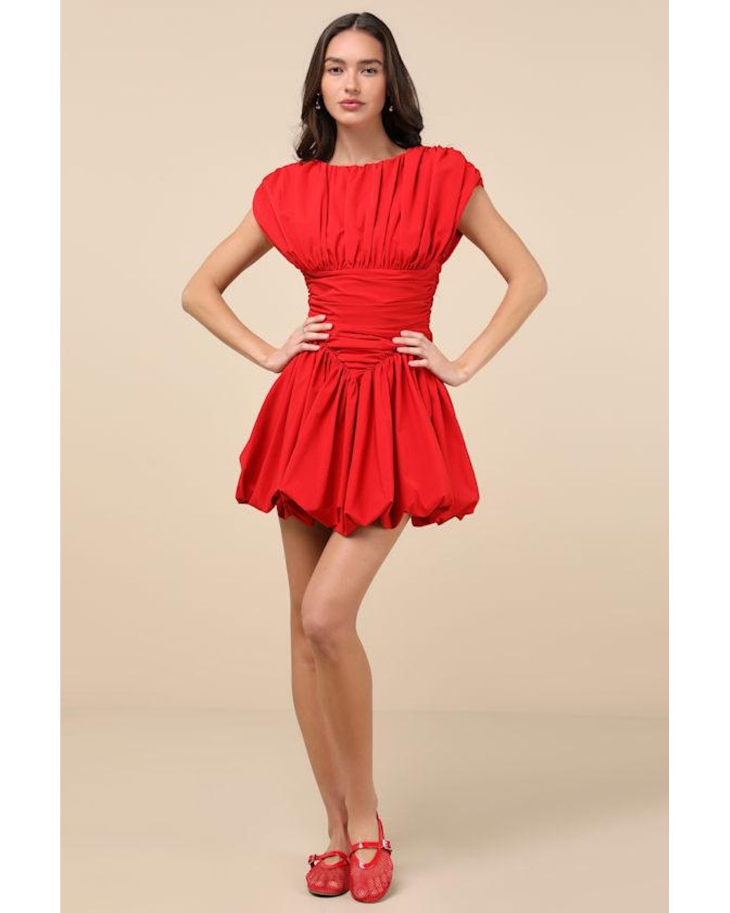tahini salad dressing recipe Bubble Hem Mini evening dress  La Novale Atelier
