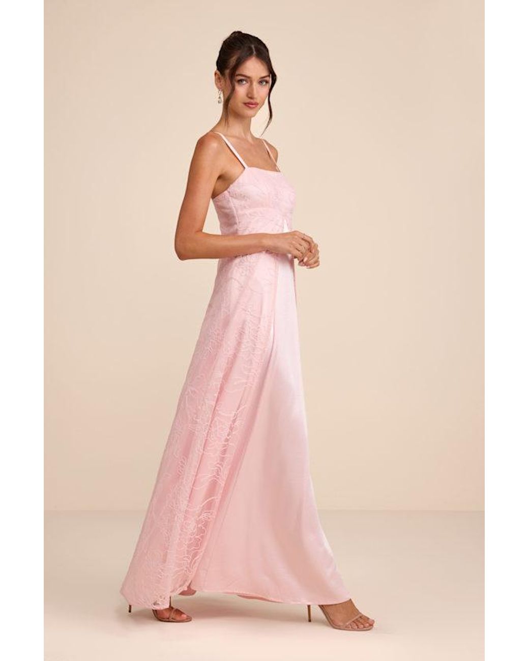 Lulus Pink Mitzie Embroidered Maxi Dress