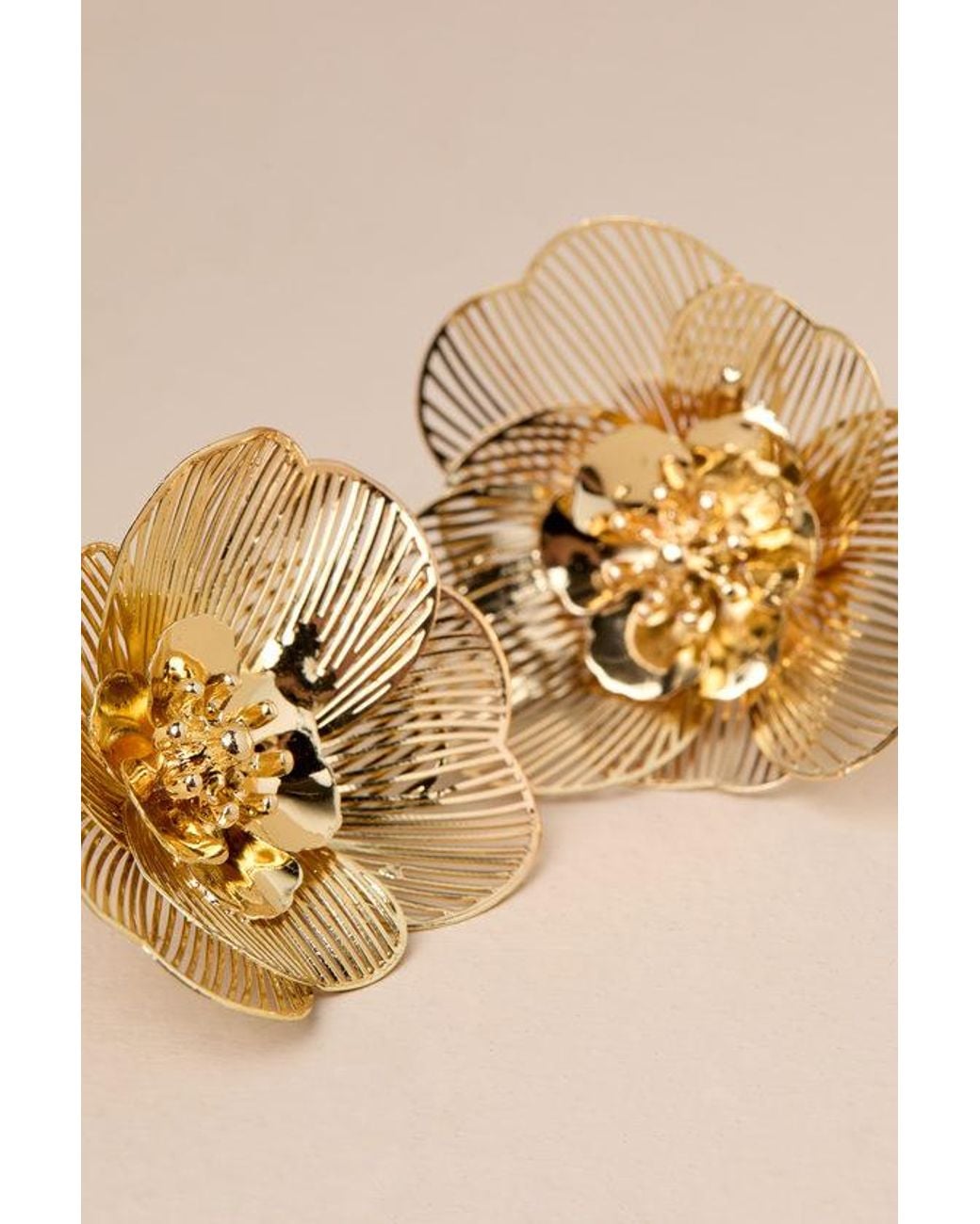 Lulus Natural Blossoming Vision Statement Flower Earrings