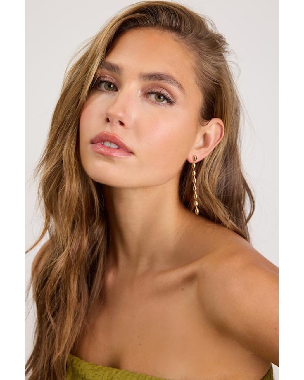 Lulus Natural Barona Beaded Drop Earrings