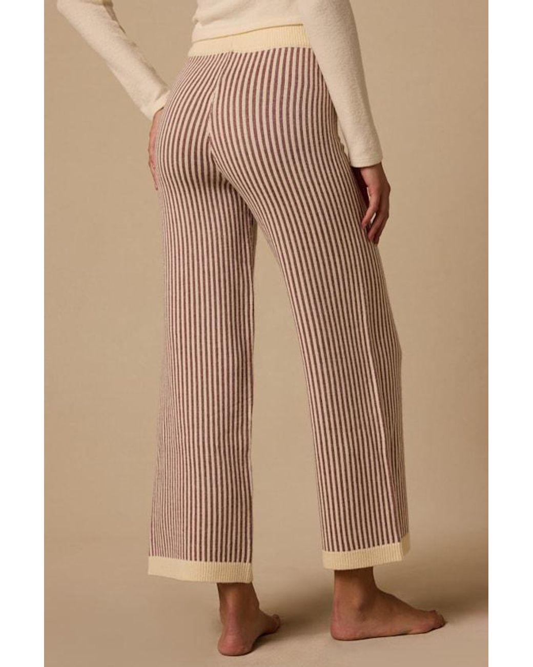 Lulus Natural Rainier Striped Sweater Pants