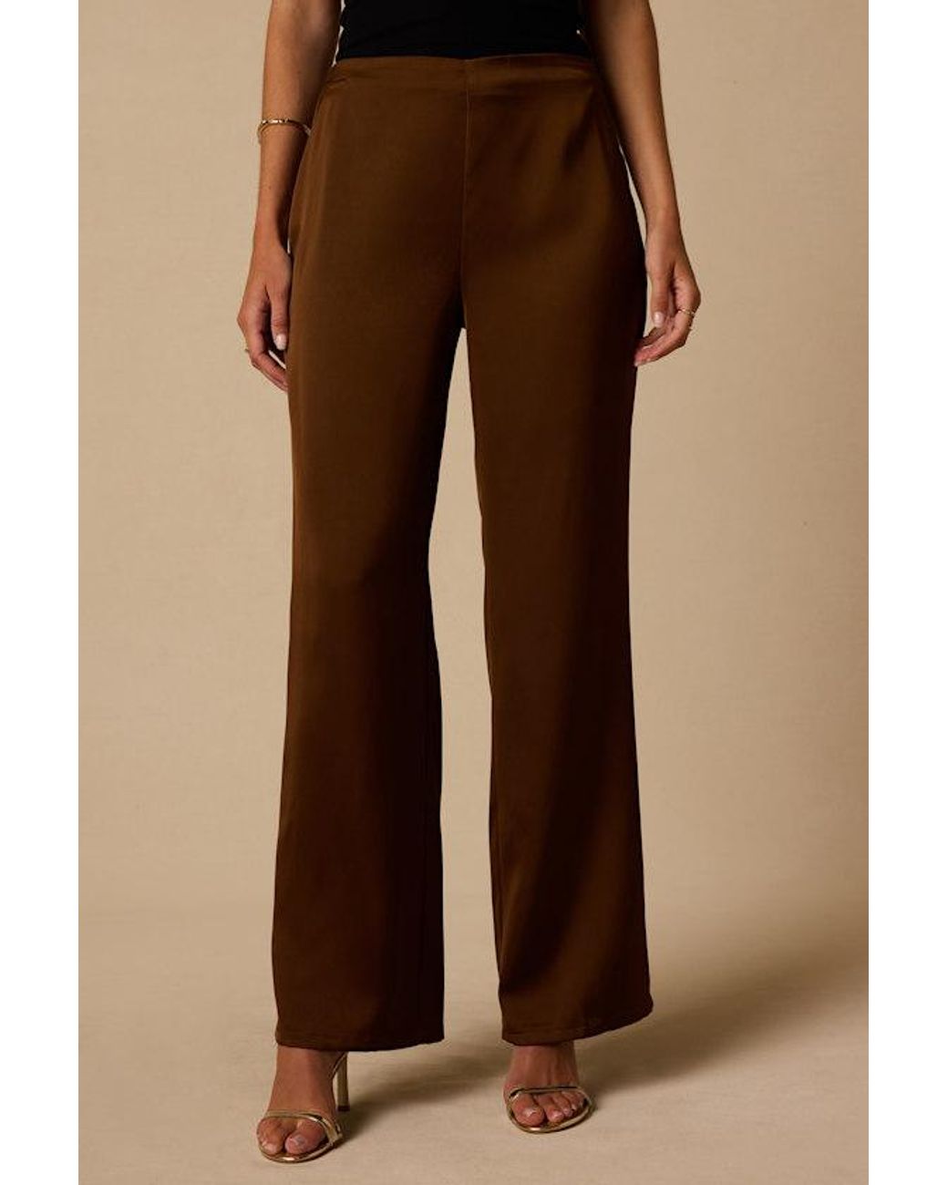 Lulus Natural Winona Satin Pants
