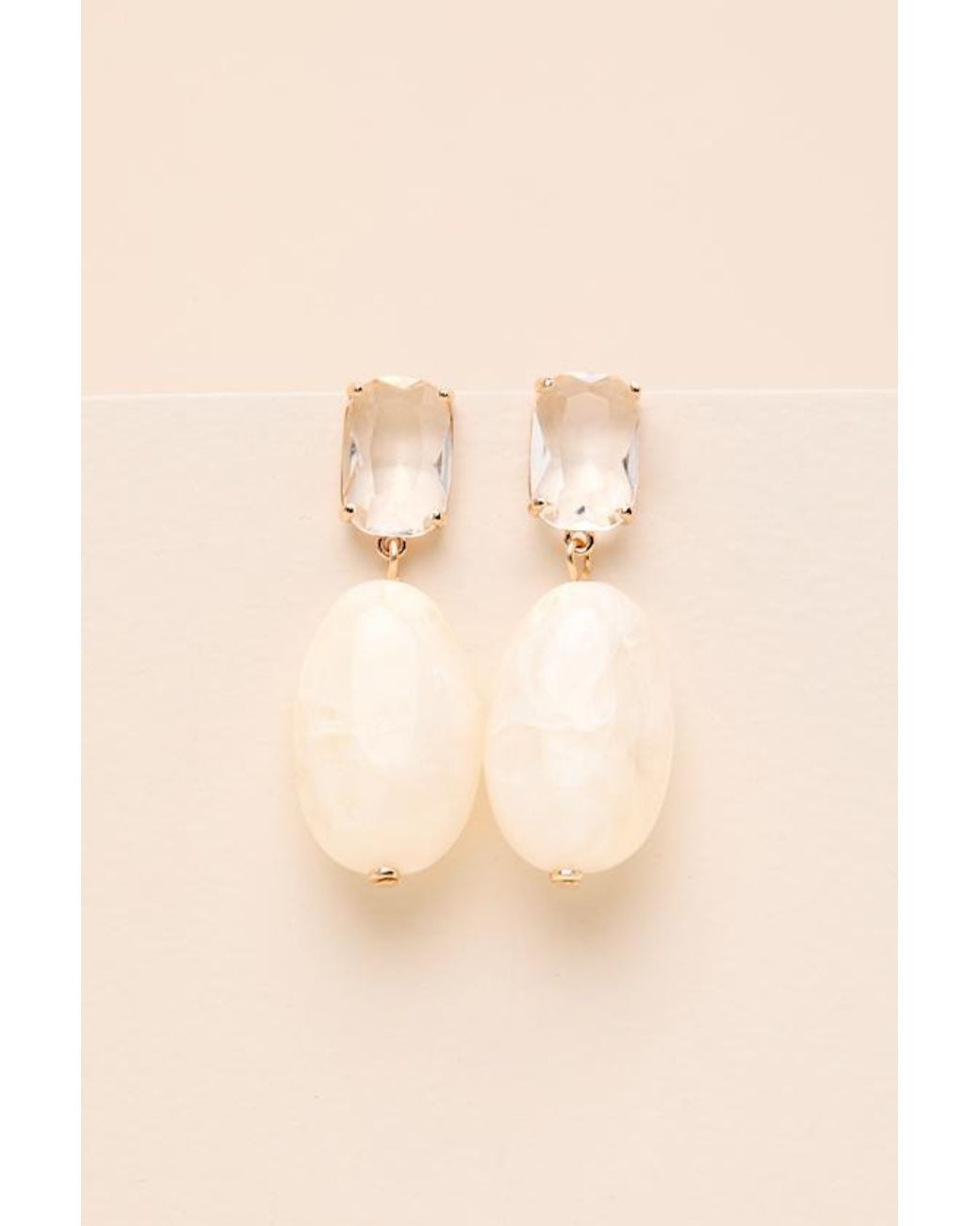 Lulus Black Rylie Stone Drop Earrings