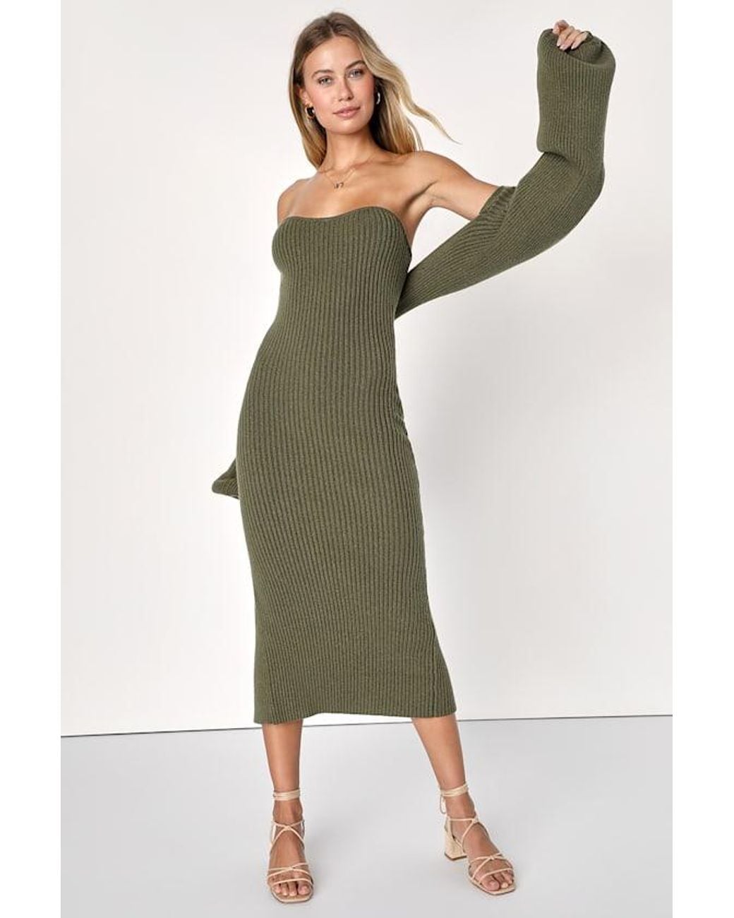 olive green two piece dress Olive Green Two-Piece Corset and Beaded Skirt Evening Set Custom Color / Floor Length / US6 main image 1
