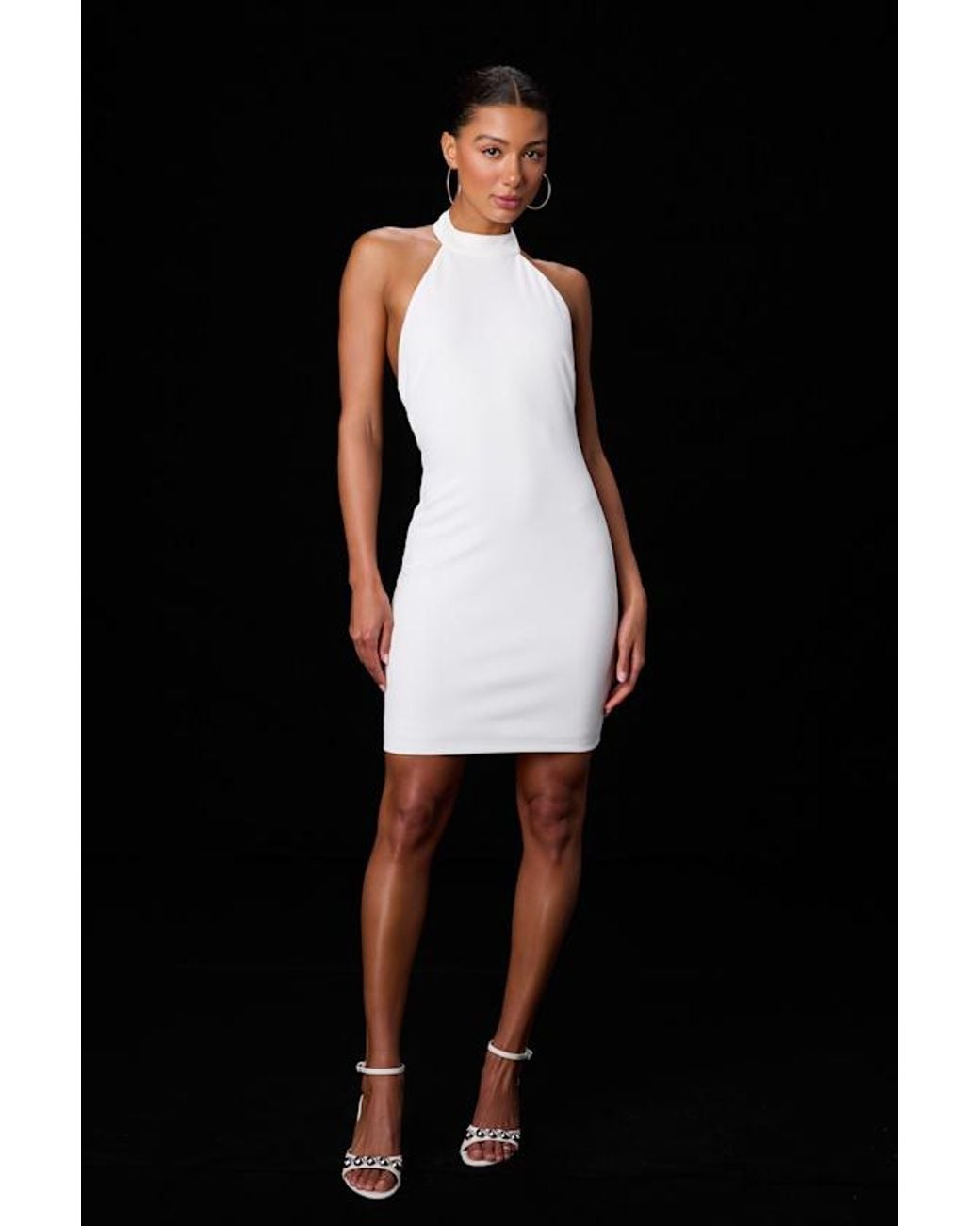 Lulus Black Deziree Halter Bodycon Mini Dress