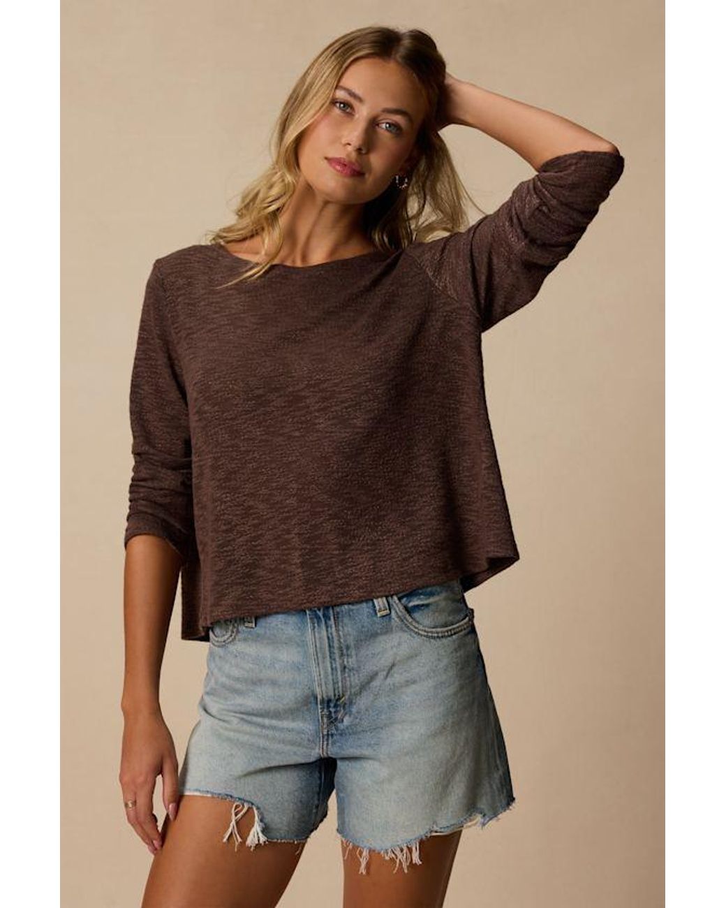 Lulus Brown Wyatt Cross Back Sweater