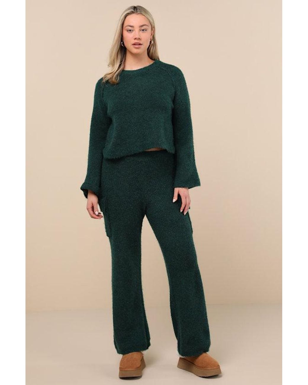 Lulus Blue Signature Sunday Knit Sweater Pants