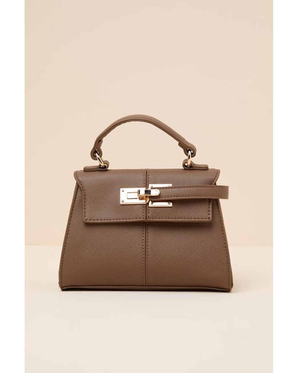 Lulus Brown Wallace Top Handle Handbag