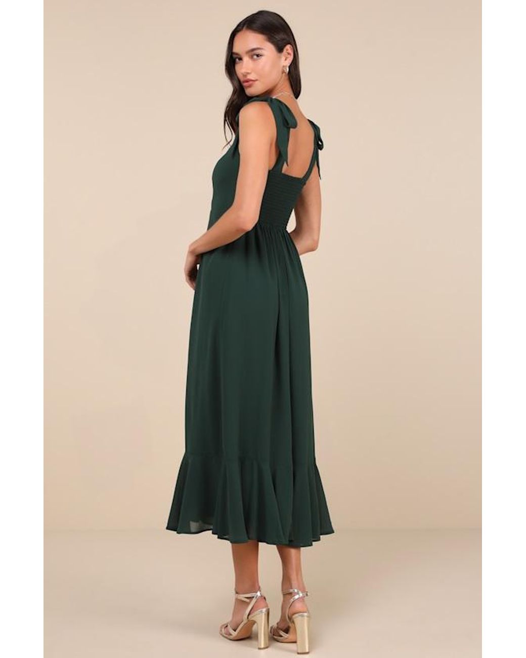 Lulus Multicolor Summer Invite Tie-Strap Tiered Midi Dress