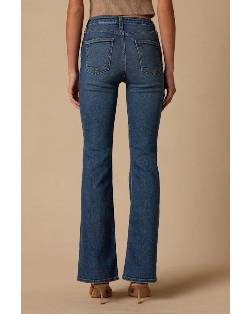 Just Black Blue The Vintage Relaxed Slight Dark Wash Denim Flare Jeans