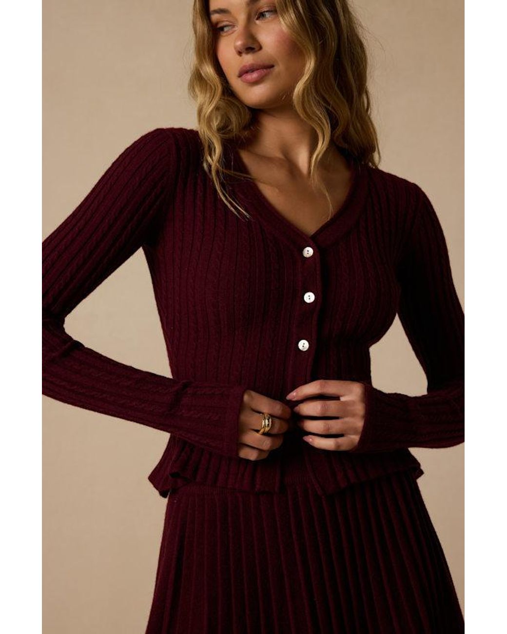 Lulus Red Belmont Two-Piece Sweater Dress