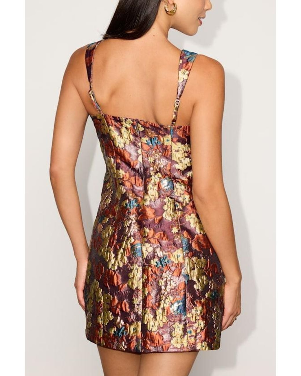 Lulus Red Becks Floral Jacquard Mini Dress