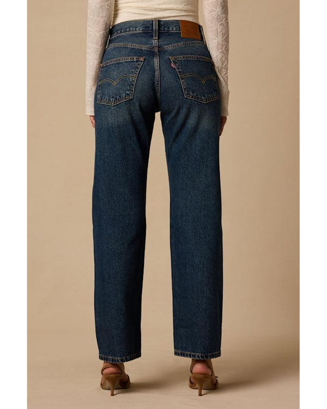 Levi's Blue 501 '90S Dark Wash Straight Leg Jeans