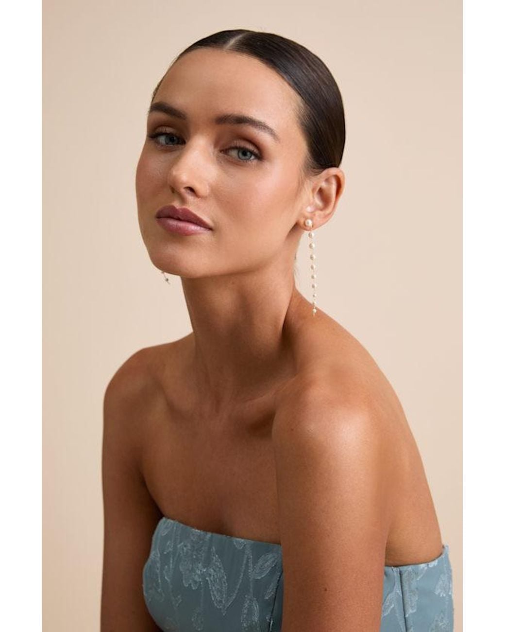 Lulus Natural Novalee Pearl Duster Earrings