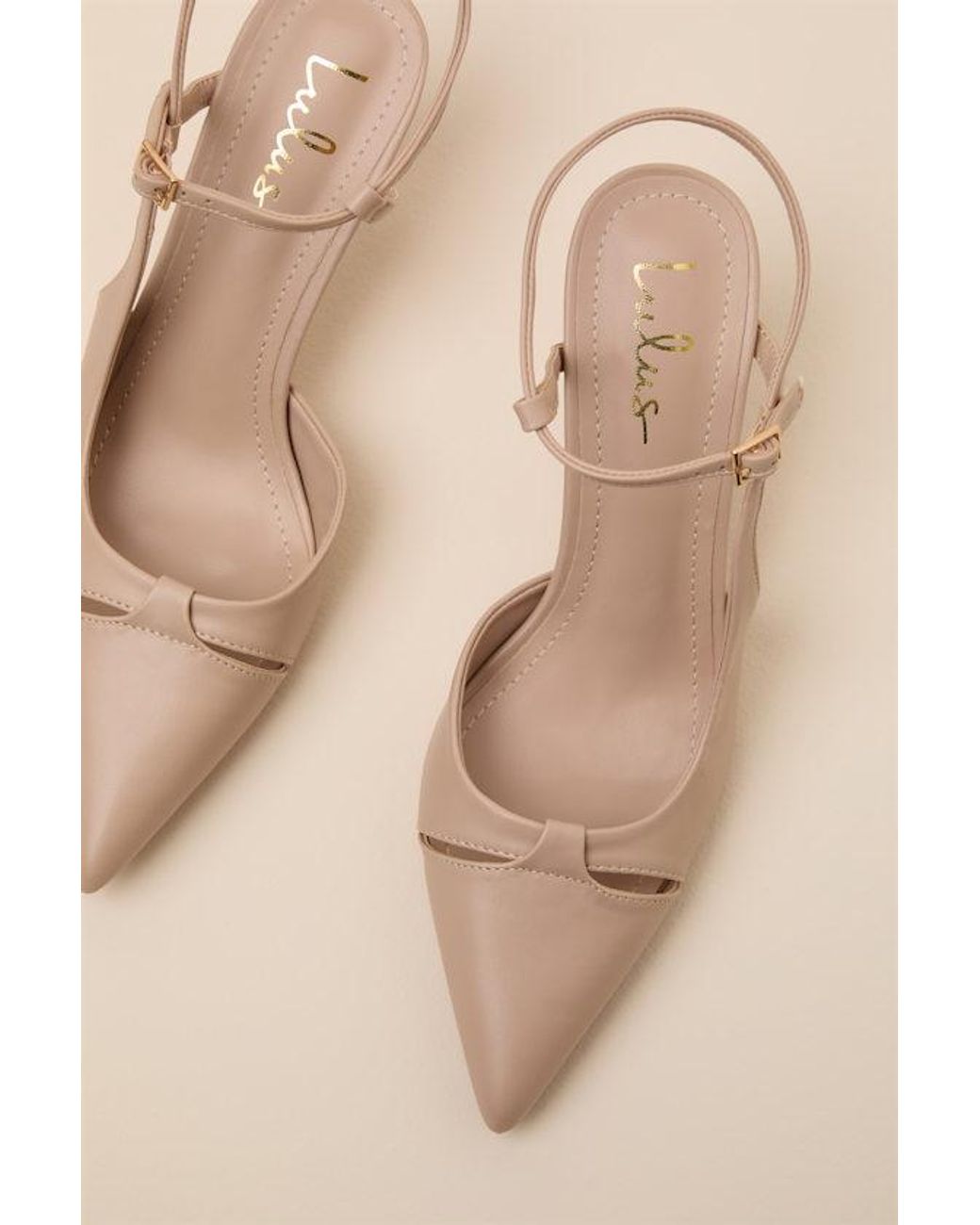 Lulus Natural Zoie Light Nude Cutout Pumps