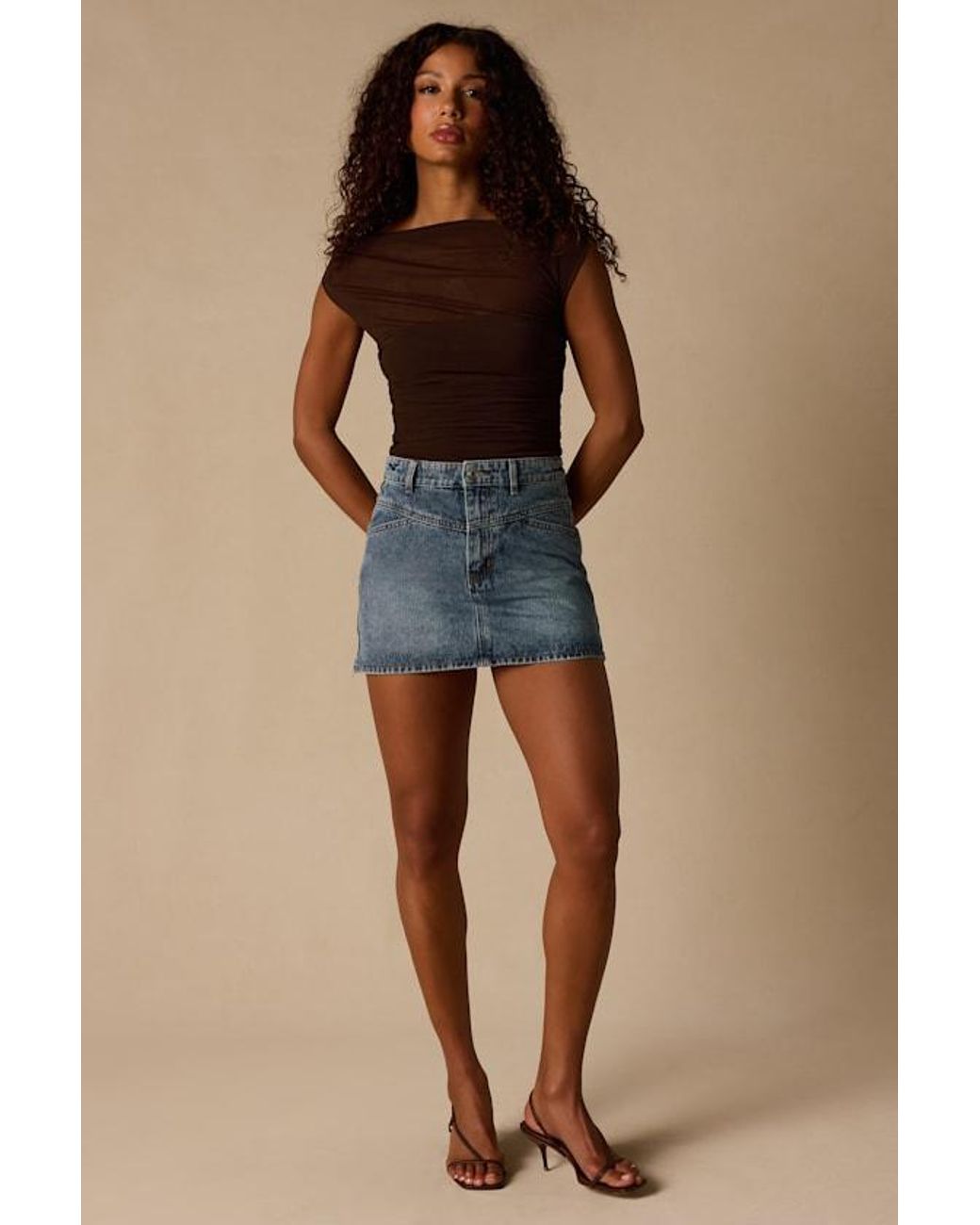 Lulus Blue Alaire Medium Wash Denim High-Rise Mini Skirt