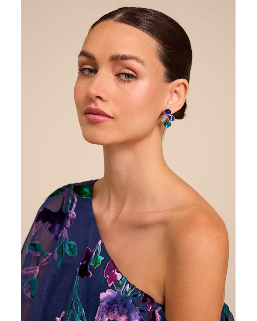 Lulus Black Naya Multi Rhinestone Statement Earrings