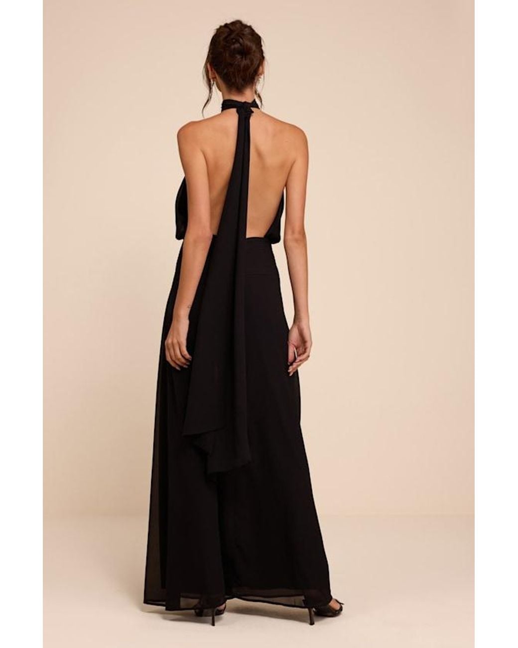 Lulus Black Kenzie Backless Maxi Dress