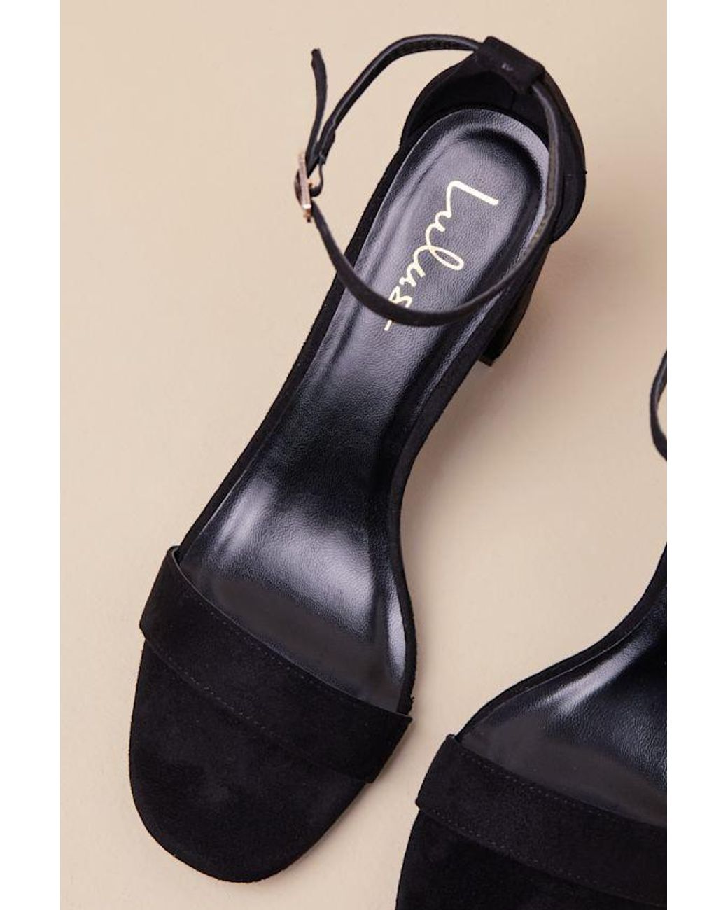 Lulus Natural Arylee Suede Ankle Strap Heels