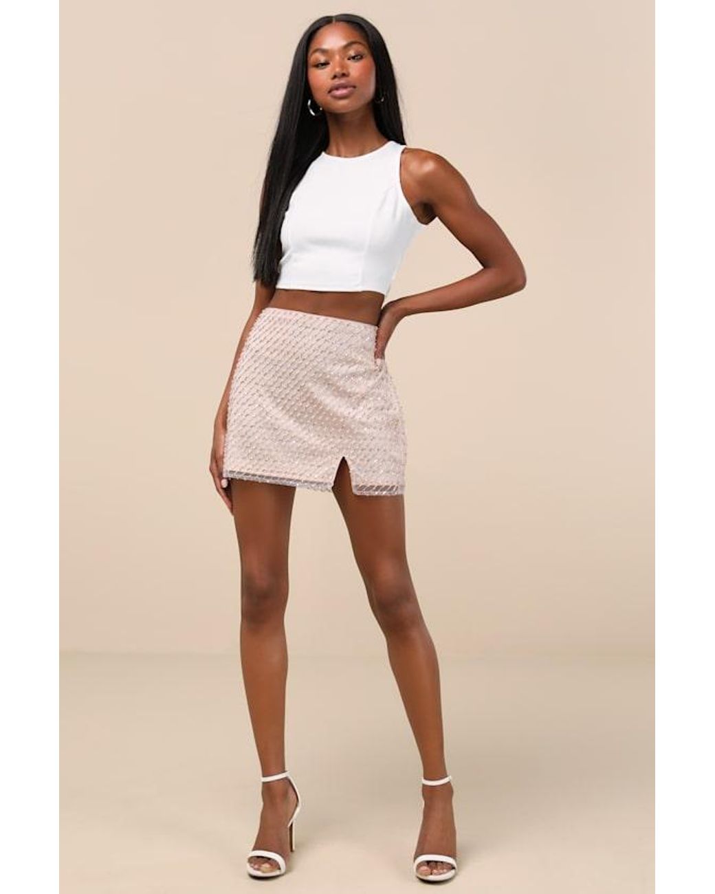 Lulus Pink Let's Tie It Tie-Back Cropped Tank Top