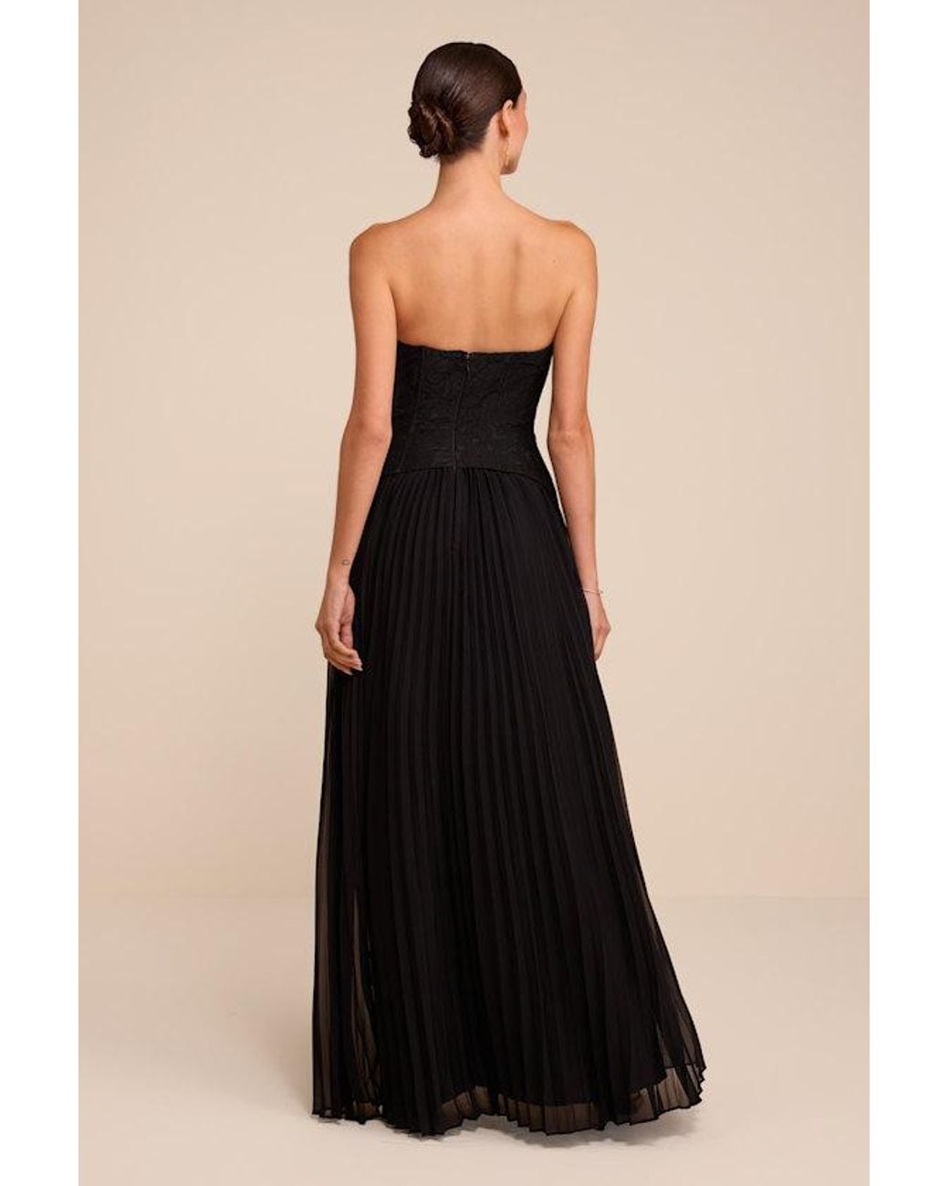 Lulus Black Olivia Strapless Bustier Maxi Dress