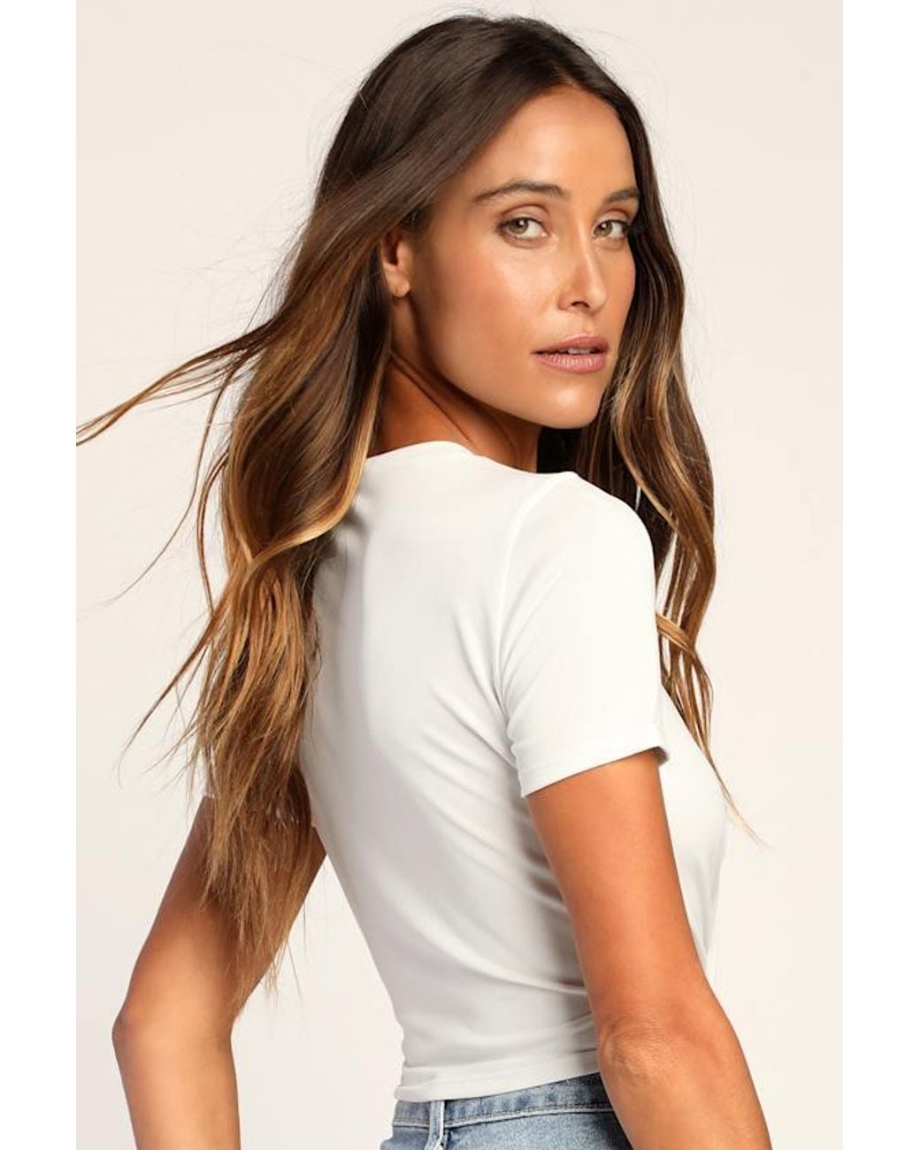 Lulus White All-Access Pass Crop Top