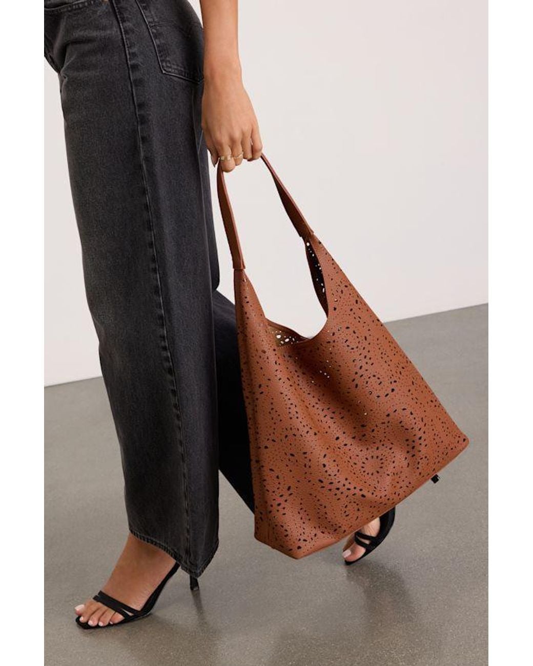 Lulus Brown Deon Cutout Tote Bag