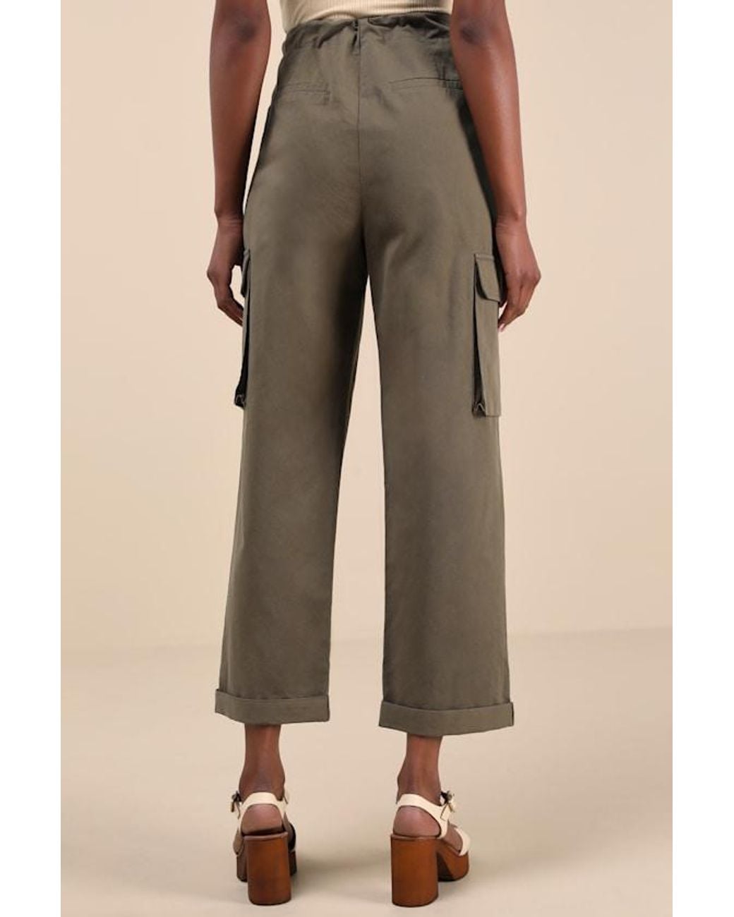 Lulus Natural Greeta Straight Leg Cargo Pants