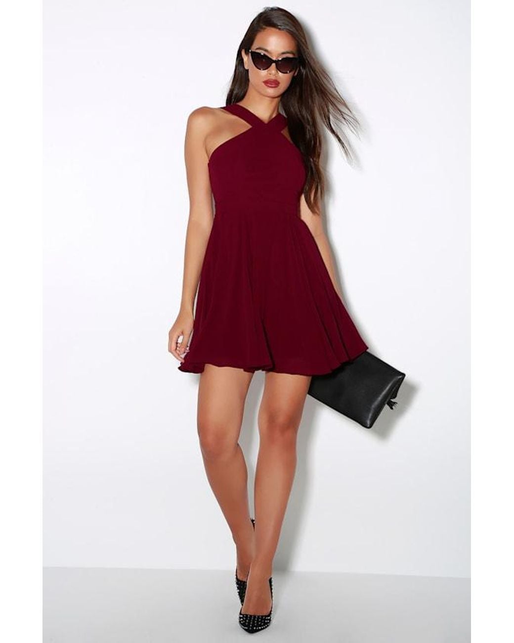 Lulus Red Forevermore Skater Dress