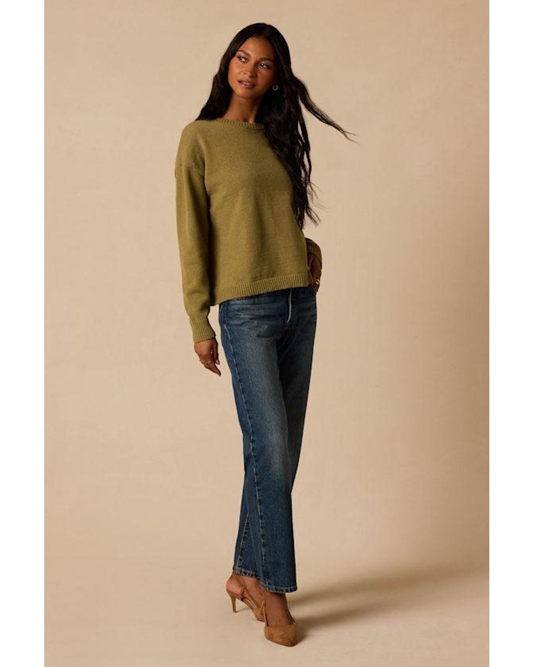 Lulus Green Lyone Cross-Back Sweater