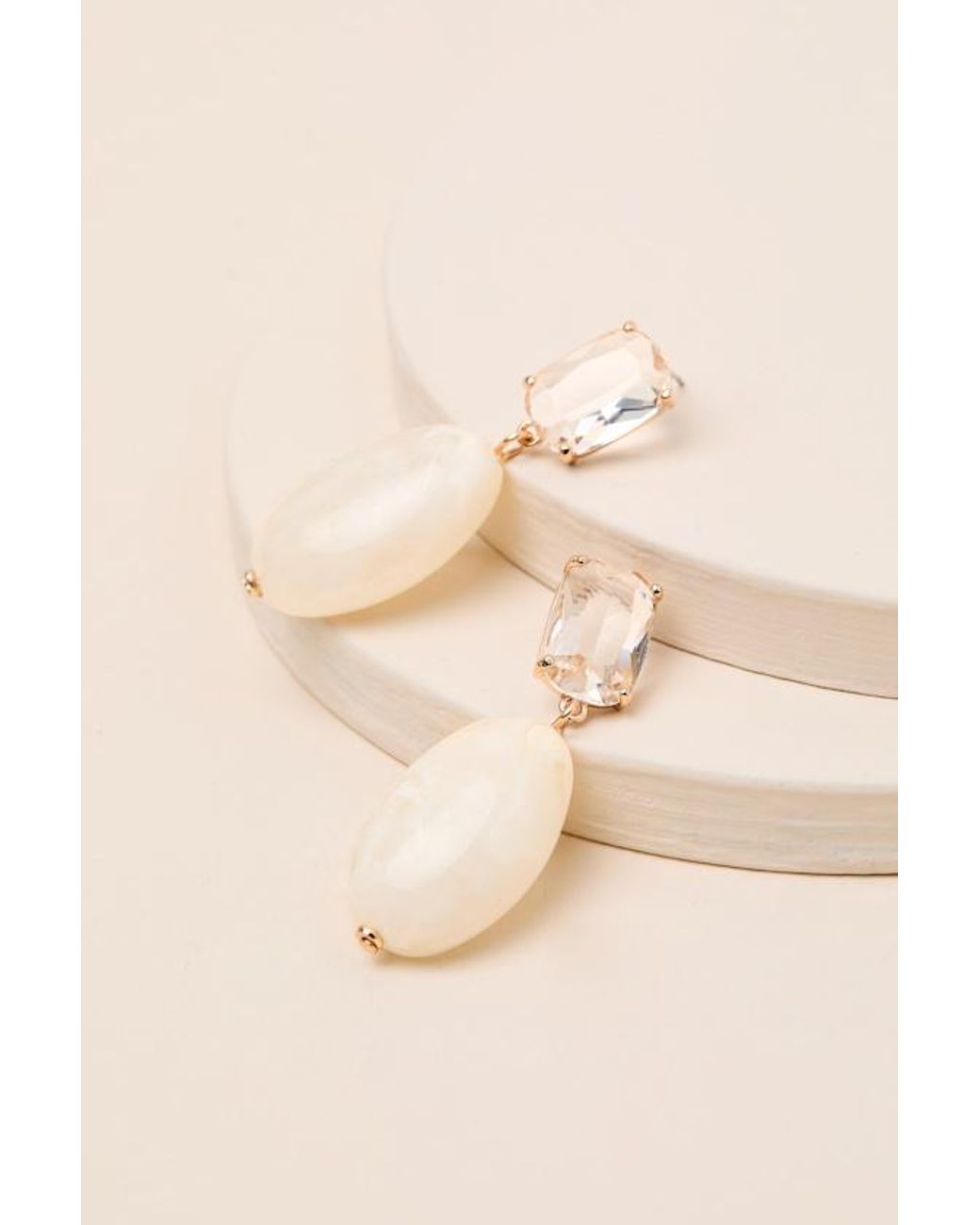 Lulus Black Rylie Stone Drop Earrings