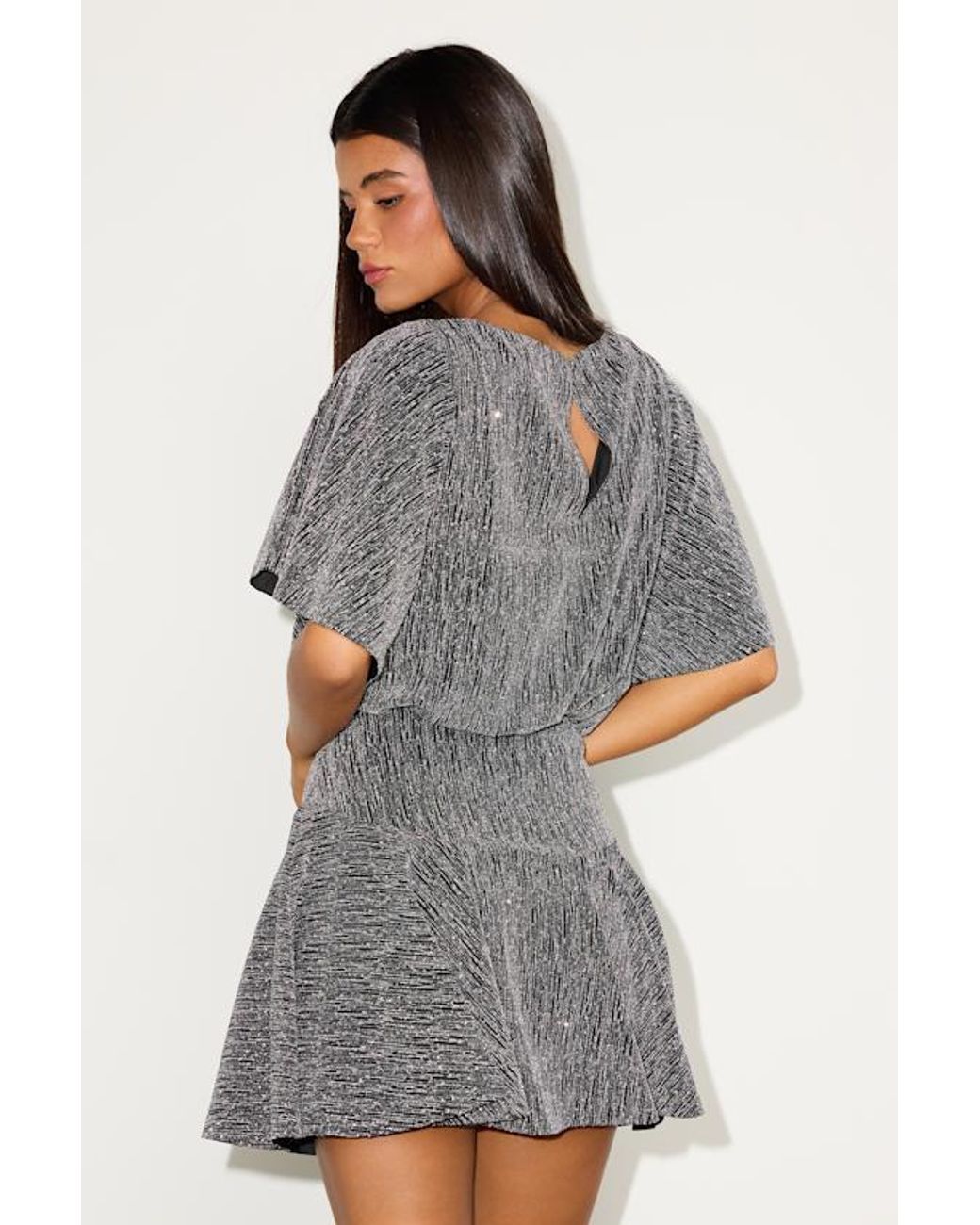 bras for halter backless dresses HUG BRA Pleated Dresses Lace A-Line Mini Dress Length:Tea Length