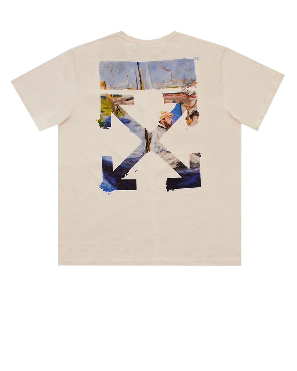 Off-White Virgil Abloh Cream Colored Arrows T-shirt in Natural for Men | Lyst