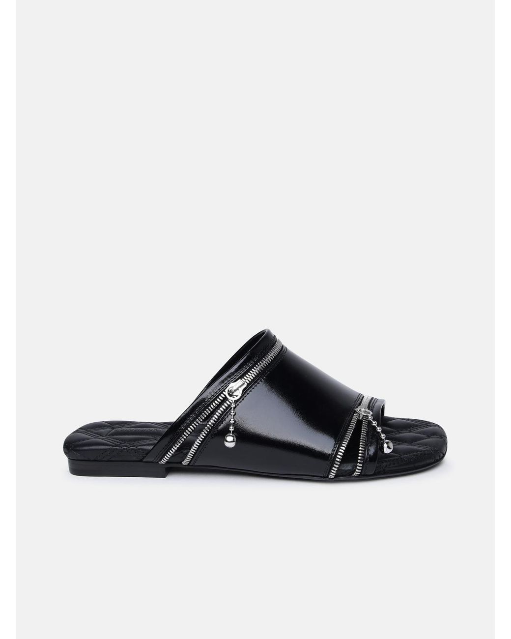 Burberry Black Leather Slippers