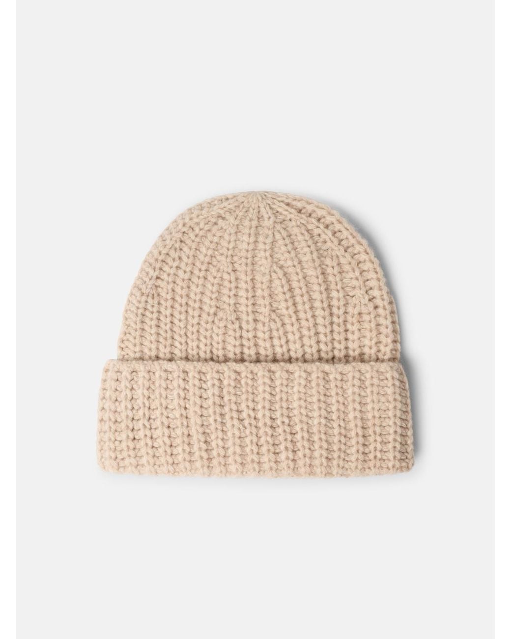 Closed Natural Wool Hat