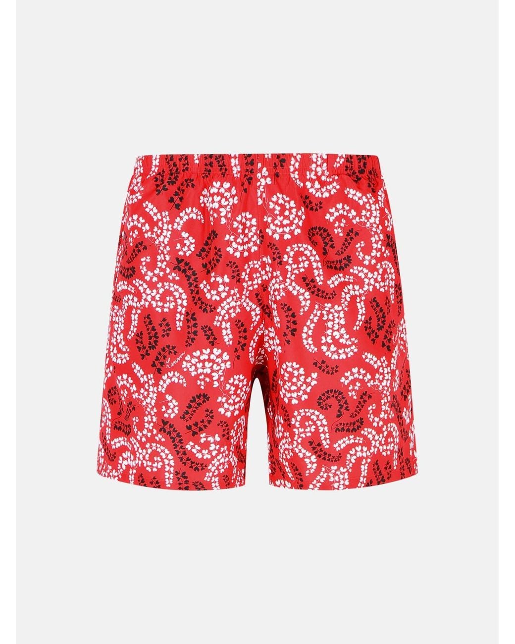 Lanvin Red Polyester Swimsuit for men