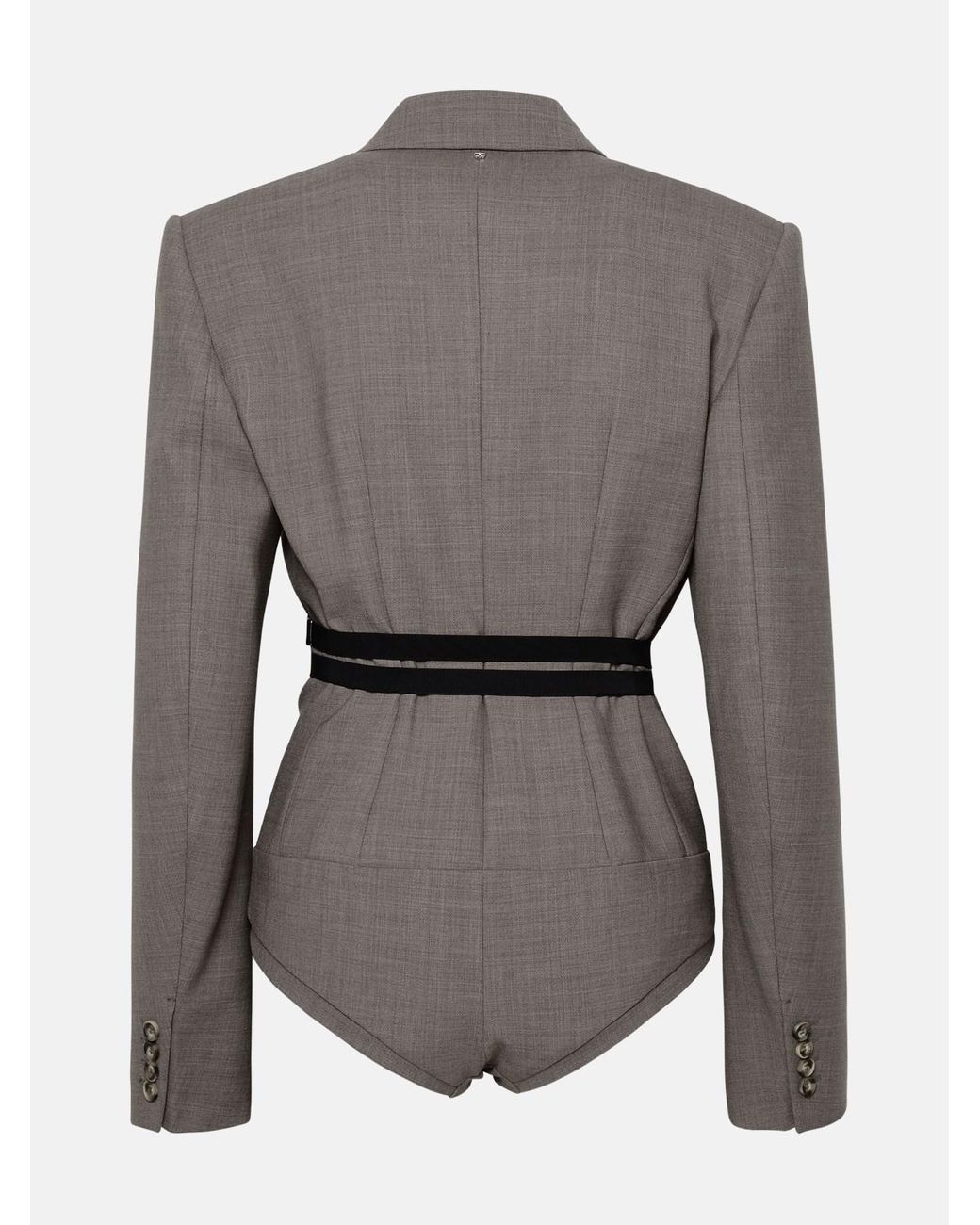 Sportmax 'superbo' Bodysuit Jacket In Double Stretch Wool