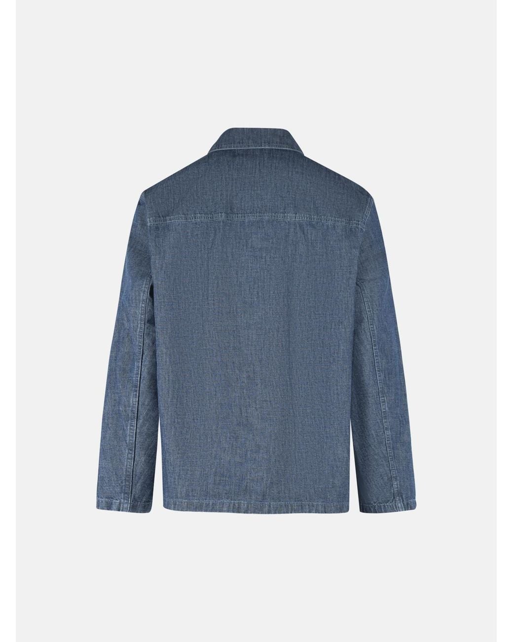 Jil Sander Blue Cotton Jacket for men